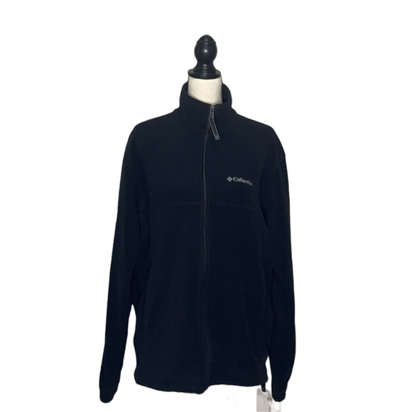 Columbia Fleece Jacket Womens Medium M Black Classic Full Zip Long Sleeve - Picture 4 of 12